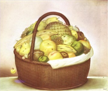 Fernando Botero Painting - Cesta de frutas Fernando Botero